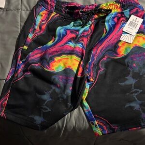 Vibrant Multicolor Swirl Shorts fresh brand size sm